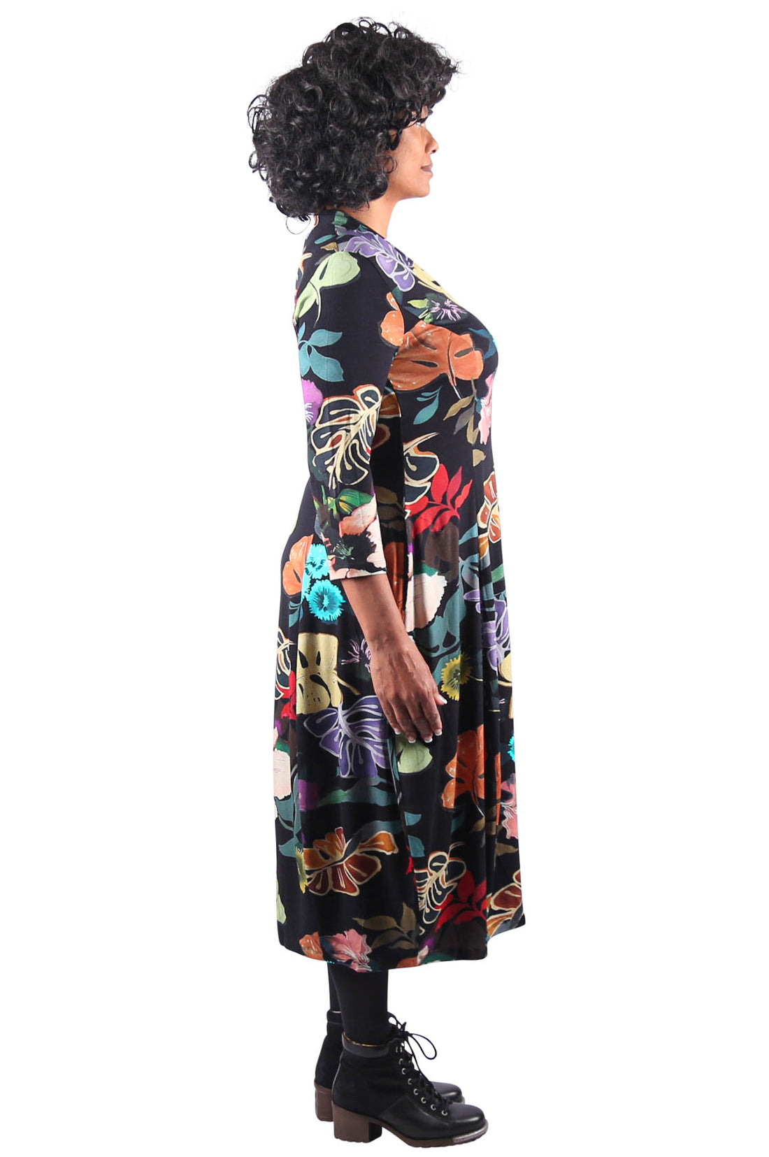 Alembika Botanical Print Midi Dress